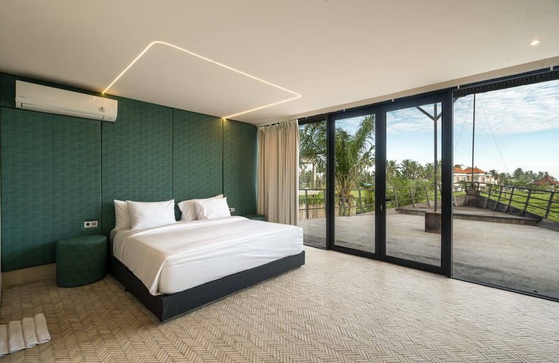 Location d’une villa design haut de gamme avec vue sur les rizières, Tegallalang, Bali, Indonésie